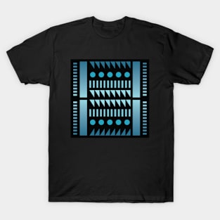 “Dimensional Sections (2)” - V.3 Blue - (Geometric Art) (Dimensions) - Doc Labs T-Shirt